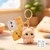 Lindo Colgante Llavero de Gato Siamés de Ojos Grandes, Muñeco de Peluche, Pequeño Regalo Creativo, Colgante para Mochila, Pequeños Accesorios al por Mayor
