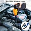 Embudo de combustible de plástico transfronterizo manguera telescópica portátil cuadrado bayoneta llenado manos libres motocicleta embudo de gasolina