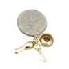 Anillo de cinturón KC dorado multiestilo aleación colgante chapado en oro con caracteres amuleto pequeño colgante dly accesorios para collar pulsera
