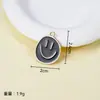 Colgante de Cara Sonriente Asimétrica Popular Transfronterizo Expresión Linda Colgante de Aleación Accesorios para Pulsera Collar Joyería para Manualidades
