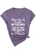 Antes de tentar machucar Camiseta Casual Versátil Feminina de Manga Curta com Decote em V da Estação Independente Amazon eBay