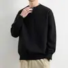 Suéter Dos en Uno para Hombre Otoño 2026, Diseño Coreano, Estilo Casual Holgado, Tejido de Punto Pulóver de Cuello Redondo con Contraste de Color para Hombre