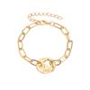 Pulsera Transfronteriza Nueva Simple Geométrica Estilo Frío Pin Personalizado Perla Cadena Gruesa Pulsera Ins Pulsera de Venta Caliente