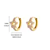 Nueva Serie de Pendientes de Diamante de Cereza de Zirconia con Forma de Corazón de Estrella de Cinco Puntas Joyería Pendientes Pendientes de Gama Alta que No se Desvanecen de Lujo Ligero