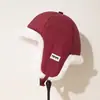 Gorro de Algodón con Forro de Polar Estilo Lei Feng de Invierno para Mujer, Gorro de Aviador Gris Cortavientos y Cálido para Ciclismo al Aire Libre en Invierno, Venta Caliente Transfronteriza