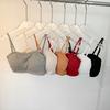 Sujetador push up con tirantes cruzados en la espalda y almohadilla para el pecho, ropa interior sexy sin aros, top de tubo de verano para mujer