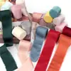 Cinta de Satén con Borde Deshilachado a Mano Cinta para Flores de Mano de Boda Empaque de Caja de Regalo Accesorios para Ropa Sombrero Bolso DIY