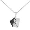 Moda Europea y Americana Versátil Sobre Collar Carta de Amor Regalo de Vacaciones Cadena Simple para Clavícula Colgante de Joyería Grabable DIY