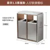 Cubos de Basura Clasificados de Acero Inoxidable para Exteriores al por Mayor para Centros Comerciales y Hoteles, Cubos de Basura de Gran Capacidad con Ceniceros para Saneamiento Exterior