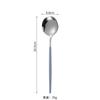 Vajilla de Acero Inoxidable Transfronteriza Cuchillo para Bistec y Tenedor Cuchara y Tenedor para Postre Cuchara para Hielo de Mango Largo Vajilla Occidental Portuguesa Juego de Cuchillo, Tenedor y Cuchara
