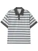 Camisa Polo de Manga Corta a Rayas y Cuadros Patchwork Estilo Retro de Verano Nanxia Qiaozhuang para Hombre, Marca de Moda, Corte Holgado, Camiseta Versátil para Parejas