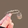 Pinza para el pelo de copo de nieve con diamantes brillantes para otoño e invierno, pinza lateral para flequillo de niña, pinza pequeña, accesorio para el pelo de cabeza, pinza de pico de pato, accesorios para el pelo