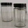 Botella Redonda de Vidrio Transparente de Alta Tapa para Mermelada Miel 280ml380ml Grado Alimenticio Botella de Alta Tapa para Pepinillos
