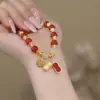 Pulseira de Amendoim Imitado Marca Hetian Yufu Pulseira de Acontecimento Bom Pulseira Feminina de Verão Dupla Camada Atacado