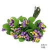 Plástico Morado Flor Artificial Hecha a Mano Material DIY Boda Cabeza de Flor de Espuma de Plástico Estambres de Ramo Artificial