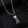 Collar Hip-Hop de Acero de Titanio Europeo y Americano para Hombre Marca de Moda Personalidad Callejera Marca Militar Colgante de Celebridad de Internet Cadena Larga para Suéter Joyería de Aleación