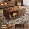 Mueble de TV para sala de estar, nuevo modelo 2026, mueble de almacenamiento para apartamentos pequeños, combinación integrada de mesa de centro retráctil y mueble de TV
