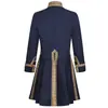 Disfraz Colonial para Hombre Siglo XVIII Guerra Revolucionaria Chaqueta Frac Uniforme Militar Rococó Disfraz de Halloween para Escenario