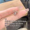 Brincos de Aço Titânio 316L com Diamantes Microcravejados, Brincos de Laço, Piercings de Cartilagem, Brincos Brilhantes Estilo Fofo