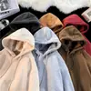 Comercio exterior Europa y Estados Unidos moda de temporada de aguas termales y otoño 360g pesado compuesto color sólido sudadera con capucha camiseta básica en stock