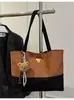 2026 Pingente Retrô Moda Simples Grande Capacidade Patchwork Elegante Nova Bolsa Tote de Ombro para Comutador