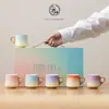 Juego de Tazas Maestras con Gradiente de Colores Taza Pequeña de Café Juego de Té Kung Fu Taza de Té con Asa Tazón de Té Taza de Degustación Juego en Caja de Regalo