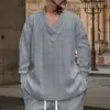 Outono 2025 Malha Jacquard Casual para Exportação Camiseta Masculina de Manga Longa Solta Pulôver Jacquard Masculino