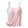 Camisola de Modal para Mujer, Camiseta Interior Todo en Uno con Copas, Talla Grande, Top sin Ropa Interior, Sexy para Usar como Prenda Exterior