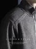 Sudadera de estilo business con cuello alto para hombre, mezcla de lana e hilo floral de alto peso 400G, cárdigan casual y cómodo con cremallera, otoño/invierno 2026