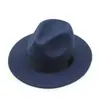Chapéu de Feltro Preto Estilo Inglês Retrô com Fita Preta Chapéu Topper para Festa Viagem Cavalheiro Aba Larga de Lã Quente Chapéu Jazz