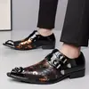 Amazon AliExpress Venda Quente Transfronteiriça Masculino Estilo Britânico Múltiplos Estilos Formal de Negócios Bico Fino Sapatos de Couro Masculino 25926