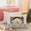 Funda de almohada de terciopelo ártico linda de invierno de Crayon Shin-Chan para niños, forrada de forro polar, 30x50 cm, funda individual para almohada, dormitorio de estudiante