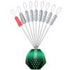 Frijol Espacial Silicona Ajustado Transparente Punto Verde Agua Set 7+2 Anti-Enredos Agua Oculto Suministros de Pesca Set de Línea Accesorios