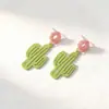 Oferta especial moda nuevo simple temperamento chapado en oro real aguja de plata real 925 flor amor geométrico pendientes pendientes mujer