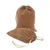 Fábrica de Origem Bolsa de Veludo Marrom com Cordão Bolsa de Cordão para Joias Cosméticos Bolsa de Armazenamento para Instrumentos de Beleza