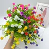 Ramo Artificial de Eucalipto de 5 Puntas Transfronterizo con Mango de Flor Flor Artificial de Amazon Decoración para el Hogar Fabricante de Flores Lote Directo Mango de Flor