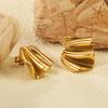 Pendientes Metálicos de Moda Europeos y Americanos, Pendientes Irregulares de Corazón de Gama Alta de Nicho, Pendientes Minimalistas de Acero Inoxidable