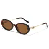 Nuevas gafas de sol ovaladas de montura estrecha de moda transfronteriza, protección UV, estilo de alta gama europeo y americano, gafas de sol de pasarela para mujer, gafas para hombre
