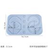 Pendientes de resina epoxi cristal DIY27 molde para pendientes colgante para pendientes pegamento UV molde de silicona Amazon para venta al por mayor