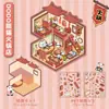 Adesivos de Paisagismo para Casa de Sobremesas de Chocolate Yilan 10.0 Cabine Estéreo 3D Manual de DIY Adesivos de Empilhamento em Miniatura