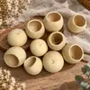 Medio Cuenco Hervido Ligeramente Cáscara de Mandarina de Madera Material para Manualidades DIY Muñeca de Concha Materia Prima para Hacer Carrillones de Viento
