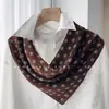 Pañuelo de Seda Vintage, Pañuelo Cuadrado de Doble Crepé, Pañuelo de Seda 100% Morera, Pañuelo de Cuello de Alta Gama para Mujer, Pañuelo Delgado de Seda para Primavera y Verano