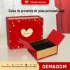 Caixa de Presente Personalização em Pequenos Lotes Caixa de Presente para Relógio Tampa Flip de Abertura Dupla Caixa de Embalagem para Brincos e Pulseiras Presente Criativo Personalizado