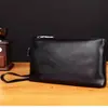 Nueva Bolsa de Almacenamiento Portátil para Hombre, Cuero Ultrasuave, Billetera Larga Sencilla, Bolso de Mano de Negocios a la Moda, Bolsa para Teléfono Móvil