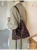 Bolso tote de ante con lunares de estilo coreano, bolso de hombro y cruzado de moda simple para mujer, nuevo 2026