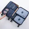 Conjunto de Sete Peças Bolsa de Armazenamento de Viagem Tecido Oxford Organizador de Roupa Íntima Conjunto Bolsa de Armazenamento para Mala de Viagem Saco de Embalagem