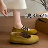 Zapatos Mary Jane Franceses de Estilo Ballet con Tira Cruzada para Mujer 2026 Verano Nuevos Cuadrados Retro Slip-On Zapatos Perezosos