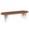 Mesa de té estilo Wabi-sabi, mesa de té acrílica con degradado, color nogal, escritorio de oficina de madera maciza, mesa de comedor grande y silla combinadas