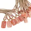 Colgante de Jade Patrón de Dragón Rojo Natural Paz y Seguridad, Colgante de Jade Flor de Melocotón Seda Dorada, Adorno de Jade, Joyería de Placa de Jade