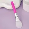 Mango Inclinado Cabeza Suave Cepillo de Silicona para Mascarilla Facial Spa Brocha para Mascarilla Facial de Silicona Salón de Belleza